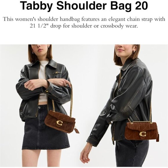 Coach Womens Warm Brown Suede 100% Cow Leather Imported Push Lock Shoulder Bag - Picture 2 of 6